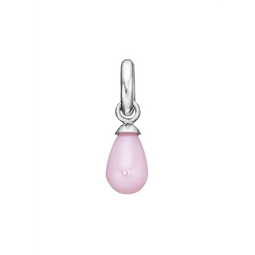 NEW STORY JEWELLERY women's synthetic pink charm in silver pink
